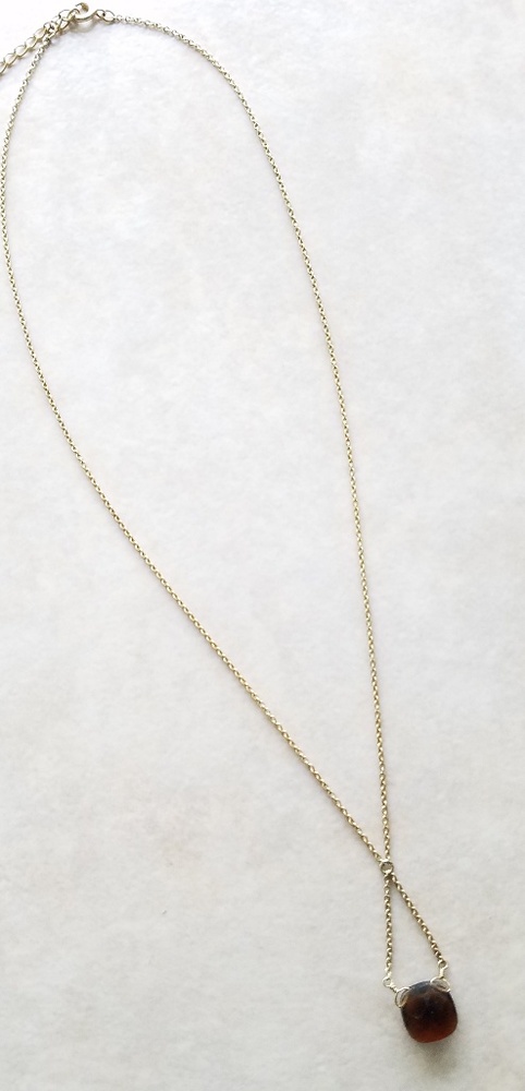 Brown stone necklace